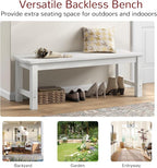 Stoog Outdoor Bench, 2-Person Patio Backless Bench, Outdoor Benches Weatherproof - Image 9