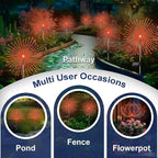 Solar Garden Lights Outdoor, 2 Pack 120 LED Twinkling Firework Lights Decorative - Image 5