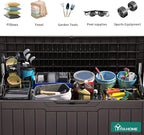 YITAHOME 100 Gallon Resin Deck Box, Weather Resistant Outdoor Storage Box - Image 5