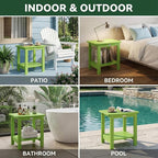 Y&M Outdoor Side Table, HIPS Adirondack Small Double Layer Table, Waterproof - Image 6