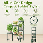 Metal Plant Stands Indoor Outdoor, 6 Tier Plant Stand Corner Plant Shelf - Image 5