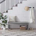 Psilvam 2-Person Outdoor Poly Lumber Patio Backless Bench, Fade-Resistant & - Image 2