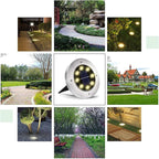 INCX 4.6 inch Solar Lights Outdoor Waterproof, 12 Pack Solar Lights - Image 6