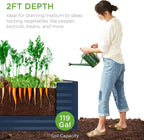 Best Choice Products 4x2x2ft Outdoor Metal Raised Garden Bed, Deep Root Box - Image 4