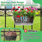MADHOLLY Railing Planter with Drainage Holes - Image 3