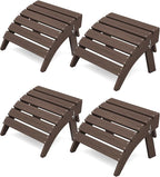 KINGYES Folding Adirondack Ottomans Set of 4 by KINGYES