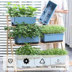 Window Box Planter 8 Pcs, 17 Inches Rectangle Flower Pots - Image 2