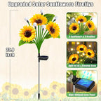 Solar Sunflower Lights Outdoor 6 Pack Sunflower Firefly - Image 3