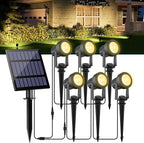 Solar Spot Lights Outdoor, Dusk to Dawn Landscape Spotlights IP65 Waterproof by CREPOW