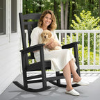 SERWALL Oversized Outdoor Rocking Chair, All-Weather Patio Rocking Chair - Image 2