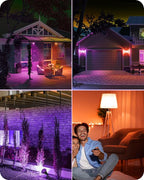 EDISHINE PAR38 Purple & Orange LED Flood Light Bulbs Outdoor, Dimmable LED - Image 6