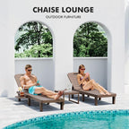 WACASA Outdoor Chaise Lounge Chairs Set of 2, Oversized Lounge Chairs - Image 3