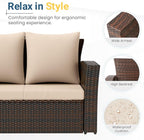 Wisteria Lane All Weather Wicker Patio Couch, 3 Seats Patio Sofa - Image 3
