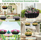 Riare 4 Pack 24 Inch Black Felt Window Box Liners- Fabric Trough Planter Basket - Image 7