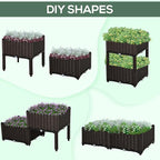 Outsunny 2 Piece Raised Garden Bed - Image 4