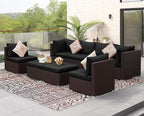 NICESOUL 8 Seater Modern Backyard Furniture Set, 29.3'' High Back Luxury Comfy - Image 2
