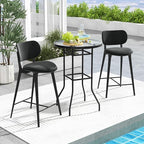 Tangkula 27 Inches Patio Bar Table, Round Bar Height Bistro Table - Image 9