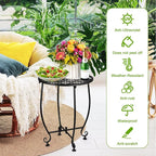 2 Pack 14 Inch Outdoor Side Table - Image 6