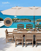 SERWALL 11 Piece Outdoor Dining Set - Image 5