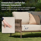 East Oak 5-Piece Patio Furniture Set | Life Chatter 5-Seat Outdoor Furniture | - Image 2