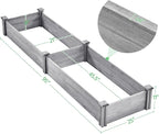 Yaheetech 8×2ft Wooden Horticulture Raised Garden Bed Divisible Elevated - Image 3