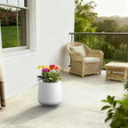 Kante 11.6" Dia Round Concrete Planter, Outdoor Indoor Large Plant Pots - Image 3