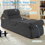 ijuicy 25" Wide Corduroy Yoga Chair, Yoga Lounge Chair - Image 5