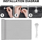 LOVE STORY 3'x10' Gray Balcony Screen Privacy Fence Cover UV Protection - Image 3