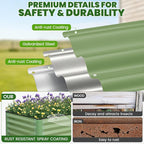 Elevated Raised Garden Bed 2' x 4'- Galvanized Metal Planter Boxes - Image 6