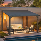 AECOJOY 12' x 10' Outdoor Hardtop Pergola Gazebo - Image 4