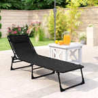 Outsunny Folding Chaise Lounge Chair, Patio Sun Tanning Chair, Outdoor Chaise - Image 7