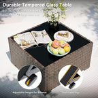 Aoxun Patio Furniture Set with Fire Pit Table, 12 Piece Outdoor Sectional Sofas - Image 9