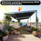 Artpuch 90% Sun Shade Cloth, 3 x 16 FT Pergola Shade Cover Canopy - Image 6