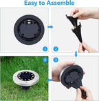 Biling Solar Ground Lights Outdoor 12 Packs, Bright 12 LEDs Solar Lights - Image 5