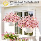 MACTING Artificial Flowers for Outdoors 6 Bundles UV Resistant Fake Flowers No - Image 3