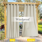 NICETOWN 2 Panels Weighted Outdoor Curtains - Image 3