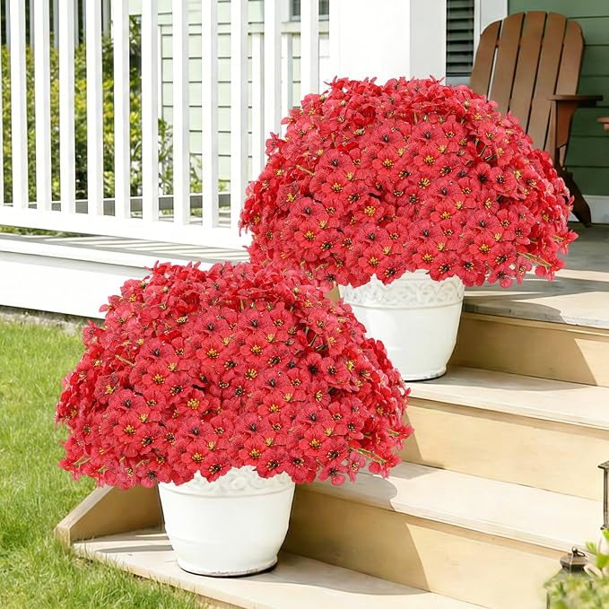 22 Pack Artificial Flowers Outdoor Fake Plants, Faux Flowers UV Resistant - Image 5