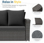 Wisteria Lane All Weather Wicker Patio Couch, 3 Seats Patio Sofa - Image 3