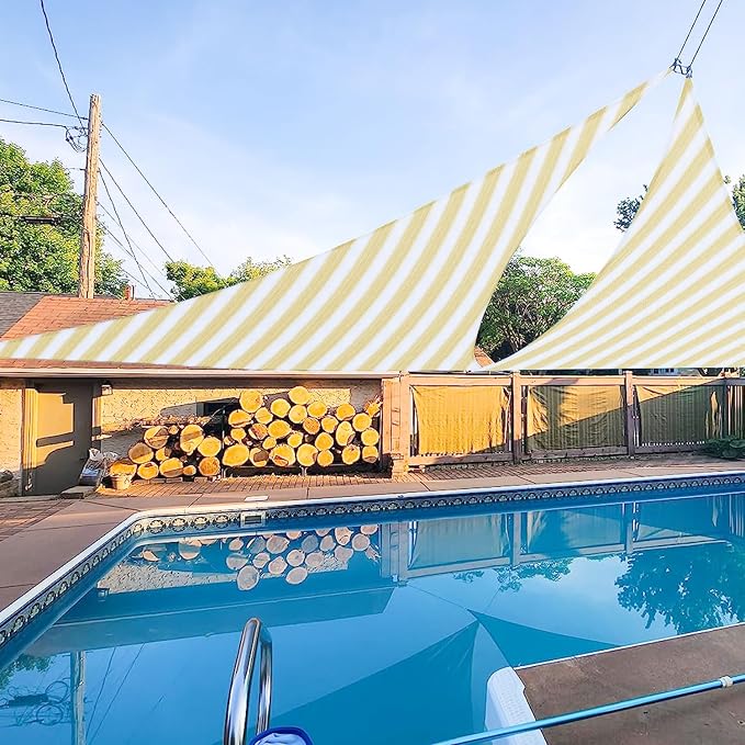 E&K Sunrise 16' x 16' x 16' Sun Shade Sail Triangle Canopy Shade Cover UV Block by EKSUNRISEINC