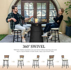 PIZZELLO 5-Piece Patio Swivel Bar Set - Image 5