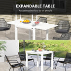 Outsunny Expandable Patio Dining Table - Image 4