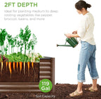 Best Choice Products 4x2x2ft Outdoor Metal Raised Garden Bed, Deep Root Box - Image 4