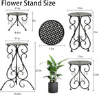 4-Pack Metal Plant Stand for Indoor Outdoor, Heavy Duty Flower Pot Stands for - Image 2