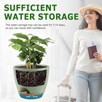 Plant Pots 12/10/9 Inch Self Watering Pots, Plastic Flower Pots, Nursery - Image 5