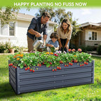 Ohuhu 6x3x1.5FT Metal Raised Garden Bed Outdoor, Reinforced Galvanized Steel - Image 2
