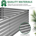 12x2x1.5FT Galvanized Raised Garden Bed, Vegetable Boxes-Rectangle Metal Flower - Image 4