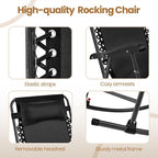 Yaheetech 26in Rocking Chair Outdoor Zero Gravity Folding Chairs Rocking Chairs - Image 8
