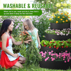 8 Pcs Plant Grow Bags 4 Tiered Strawberry Planter Tower Fabric Raised Garden - Image 5