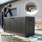 EasyUp 90 Gallon Outdoor Deck Box Waterproof, UV Resistant Resin Outdoor - Image 3