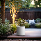 Kante 12.6" Dia Round Concrete Planter, Modern Style Large Cylindrical Plant Pot - Image 3